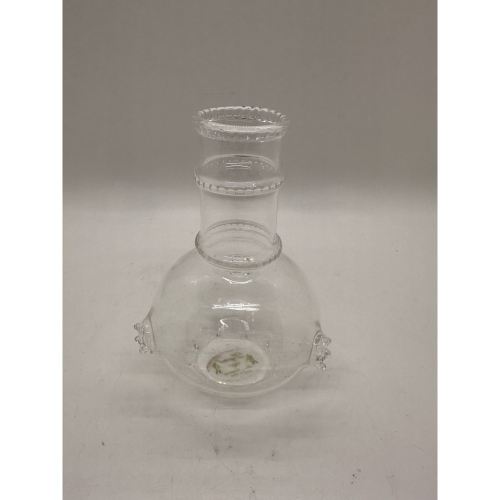 Legend Two's Company Clear Glass Mini Bud Vase 4" Beaded Rim Vintage Style